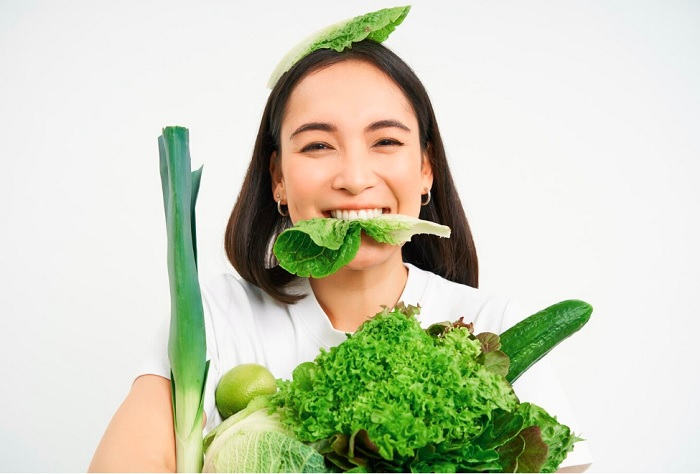 cac loai rau xanh cho lan da khoe dep va chong lao hoa