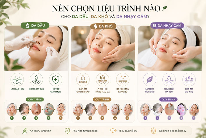 nen chon lieu trinh nao cho da dau da kho va da nhay cam